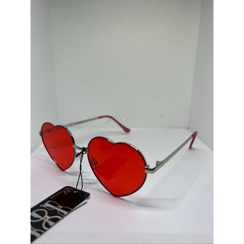 Y2K Red Heart Sunglasses Retro Festival UV Protection